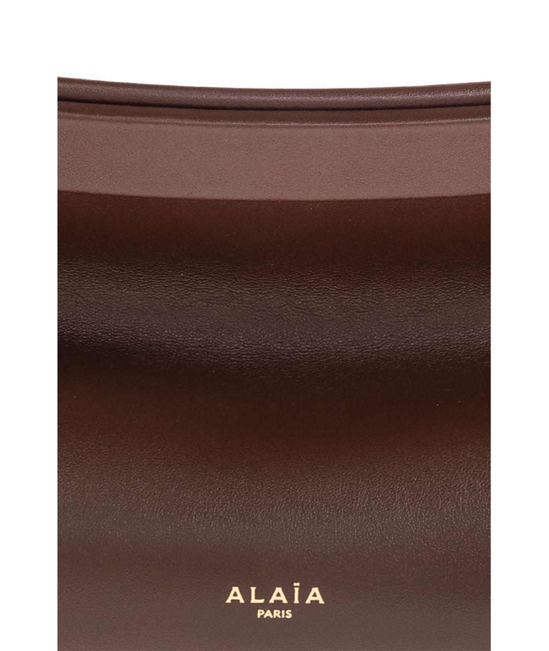 ALAIA Коричневая кожаная сумка через плечо, фото 8