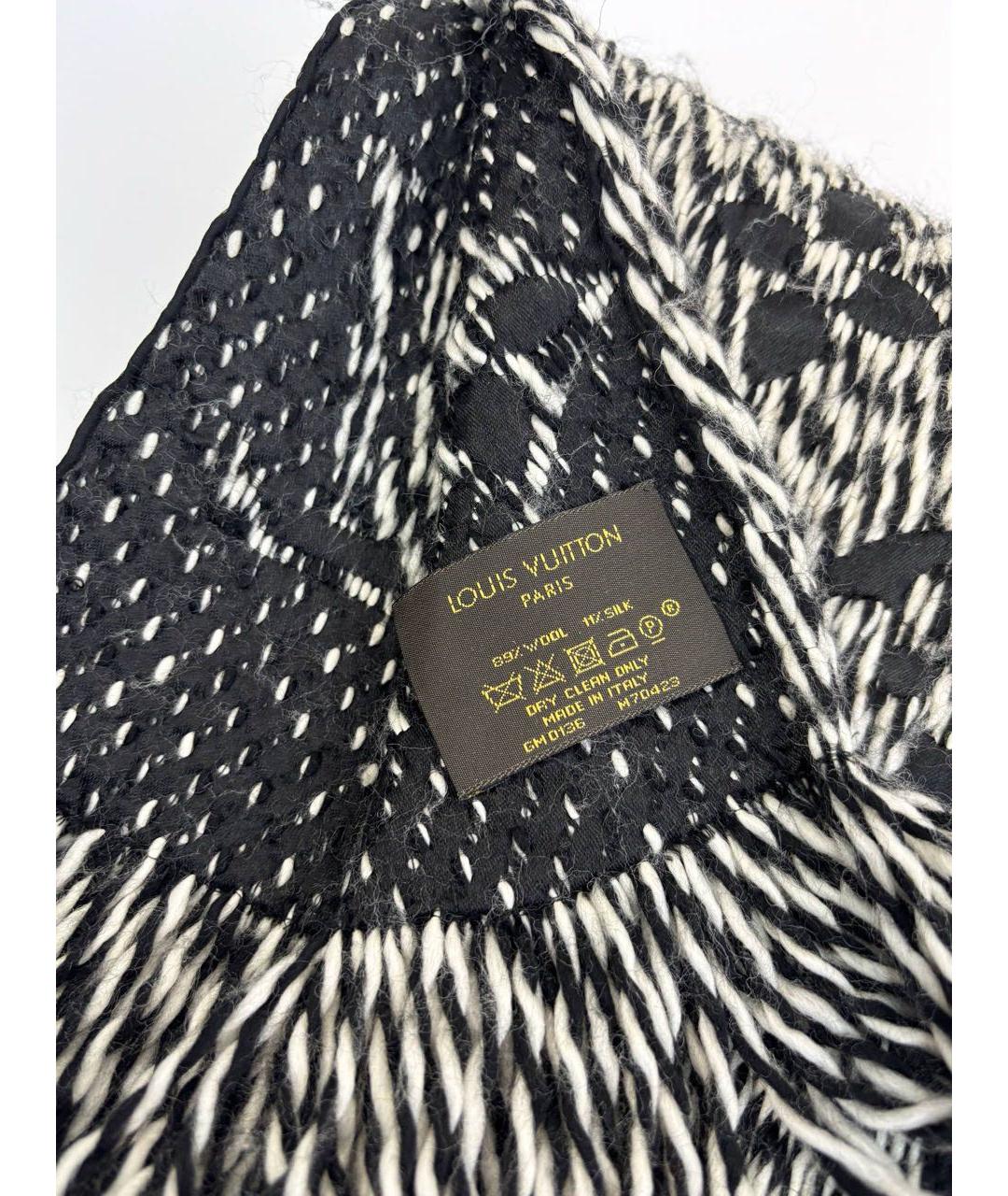LOUIS VUITTON Черный шарф, фото 2
