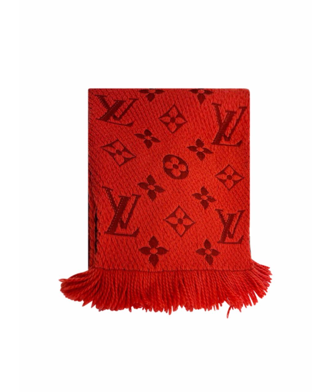 LOUIS VUITTON Красный шарф, фото 1
