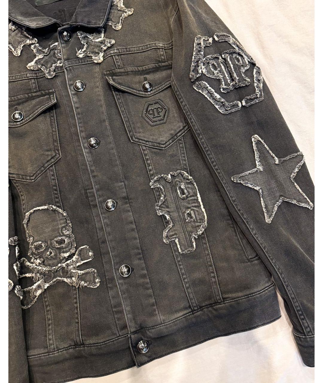 PHILIPP PLEIN Серая деним куртка, фото 2