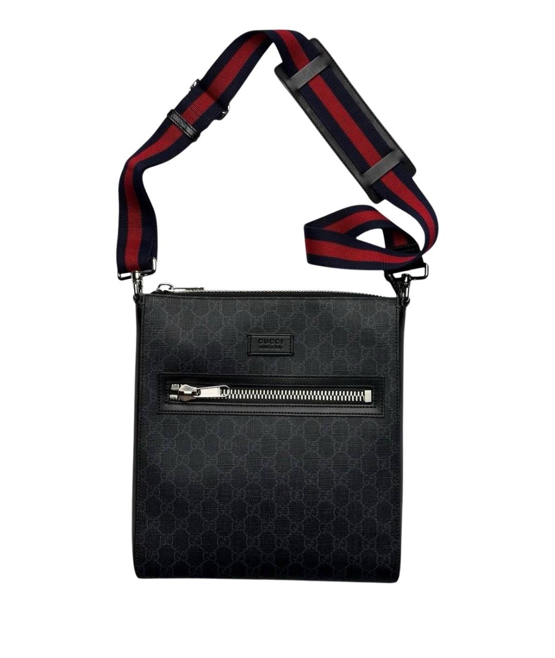 GUCCI Черная кожаная сумка на плечо, фото 1