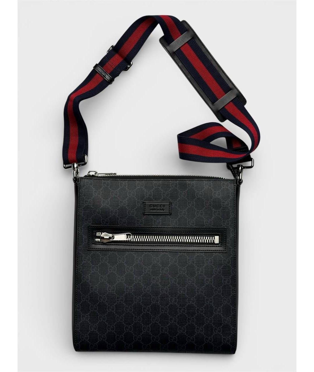 GUCCI Черная кожаная сумка на плечо, фото 6