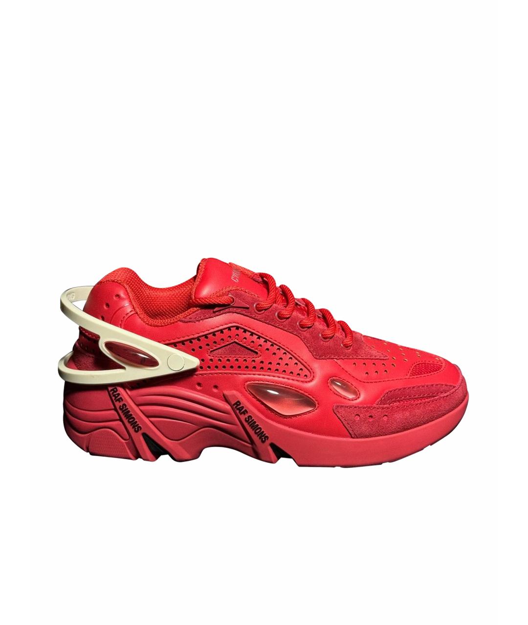 RAF SIMONS Красные текстильные кроссовки, фото 1
