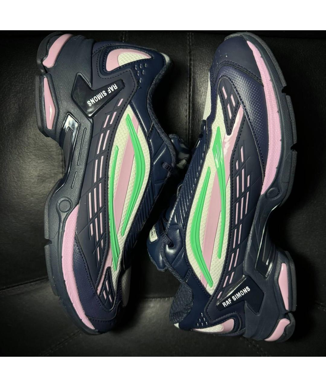 RAF SIMONS Синие текстильные низкие кроссовки / кеды, фото 4