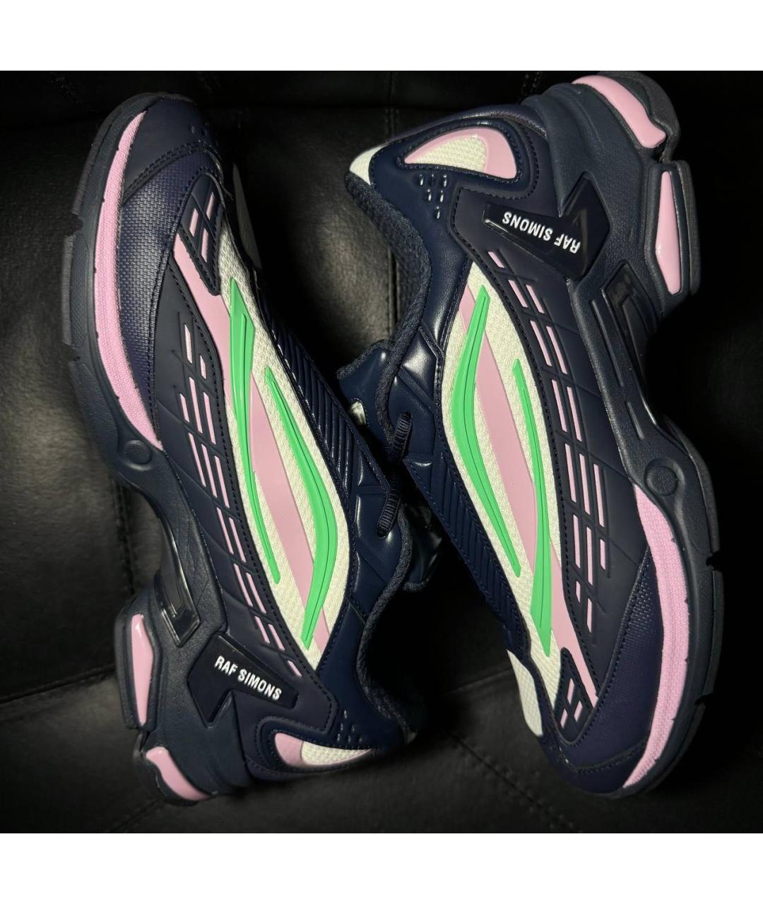 RAF SIMONS Синие текстильные низкие кроссовки / кеды, фото 5