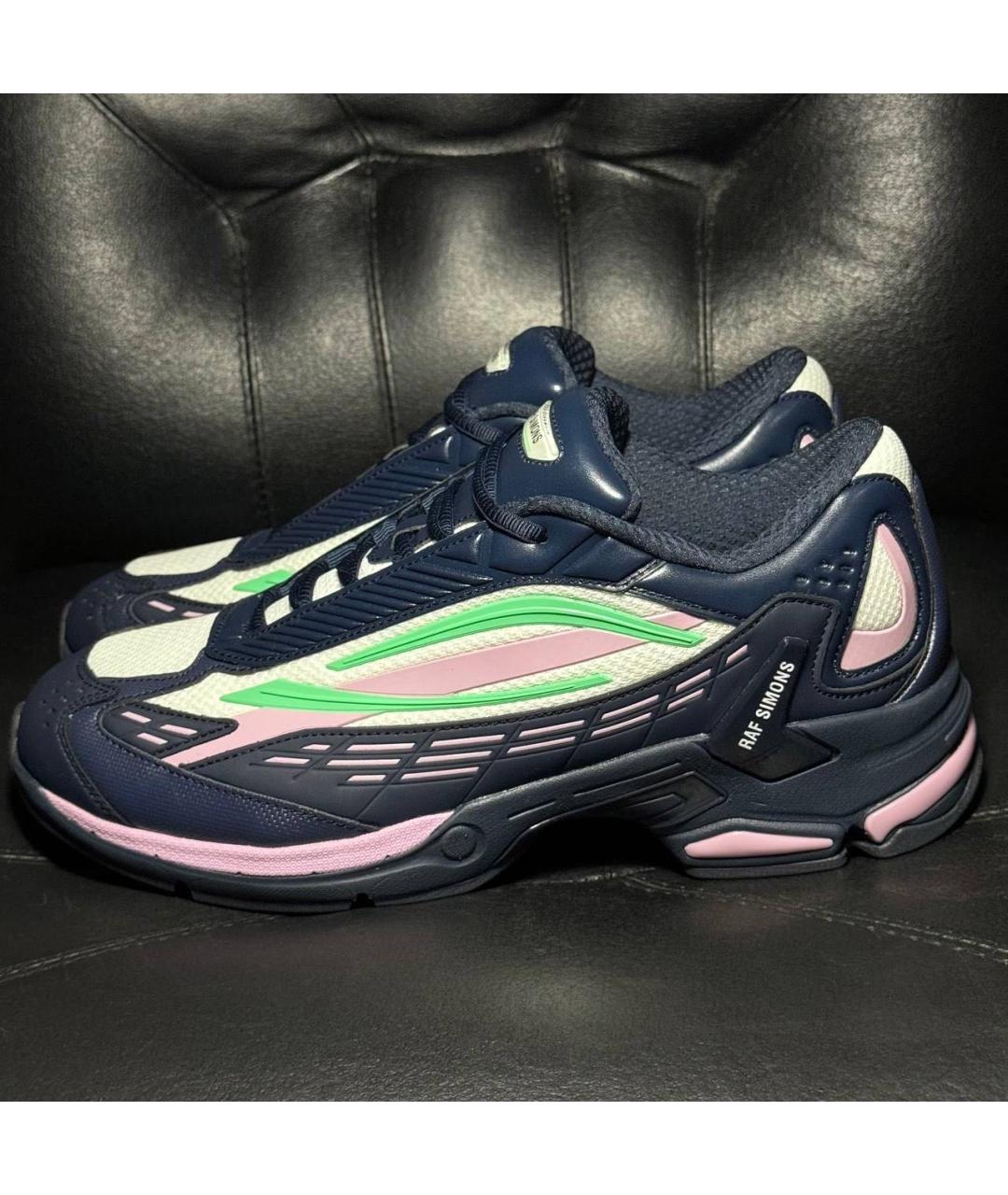 RAF SIMONS Синие текстильные низкие кроссовки / кеды, фото 3