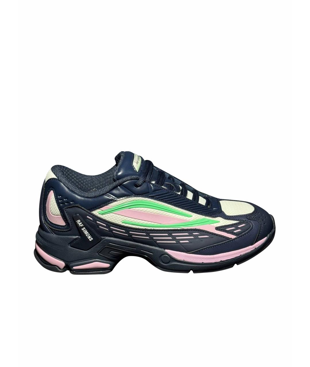 RAF SIMONS Синие текстильные низкие кроссовки / кеды, фото 1