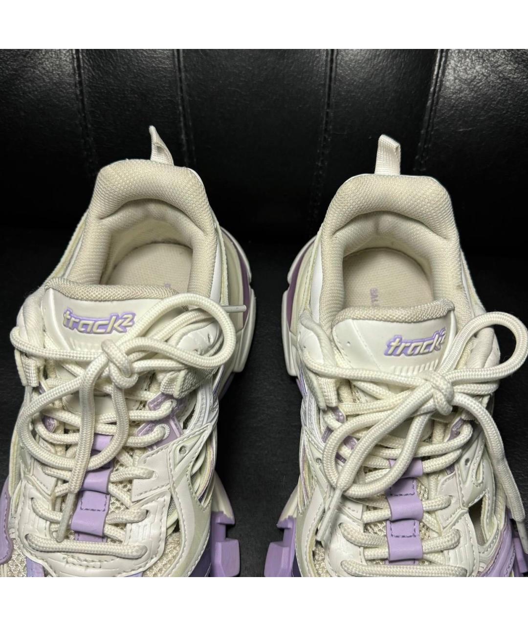 BALENCIAGA Белые текстильные низкие кроссовки / кеды, фото 8