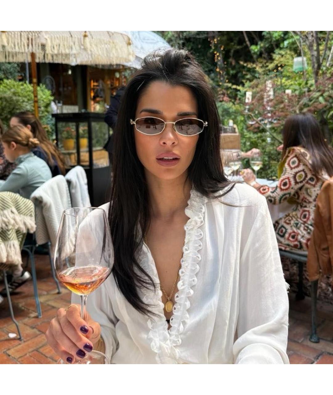 GUCCI Розовые металлические солнцезащитные очки, фото 8