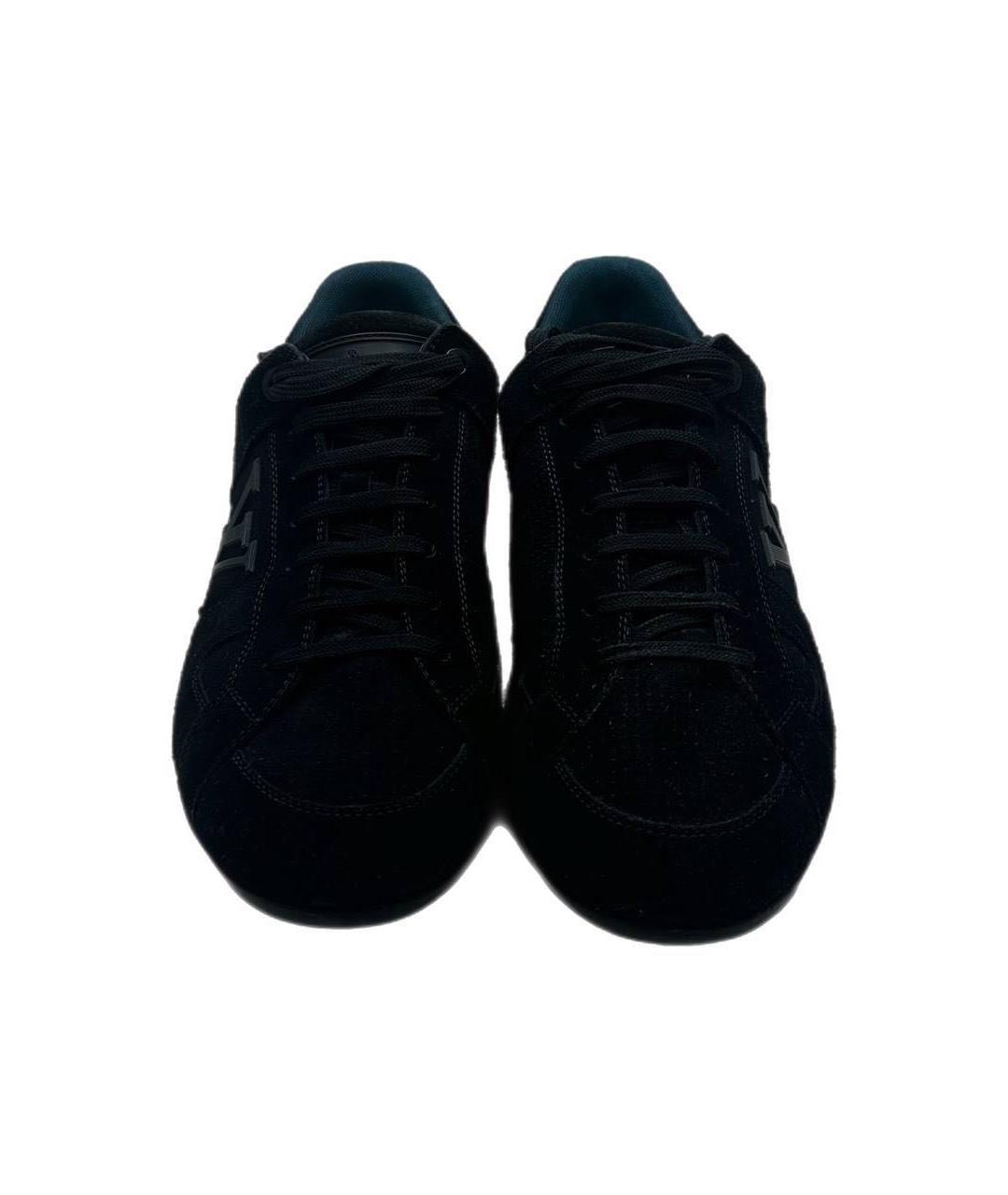 LOUIS VUITTON Темно-синие замшевые низкие кроссовки / кеды, фото 2