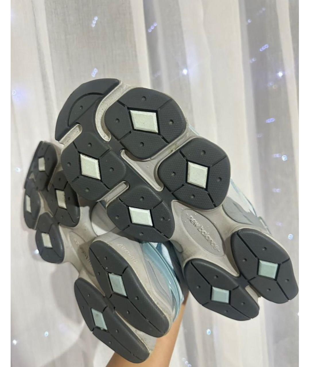 NEW BALANCE Голубые кожаные кроссовки, фото 3