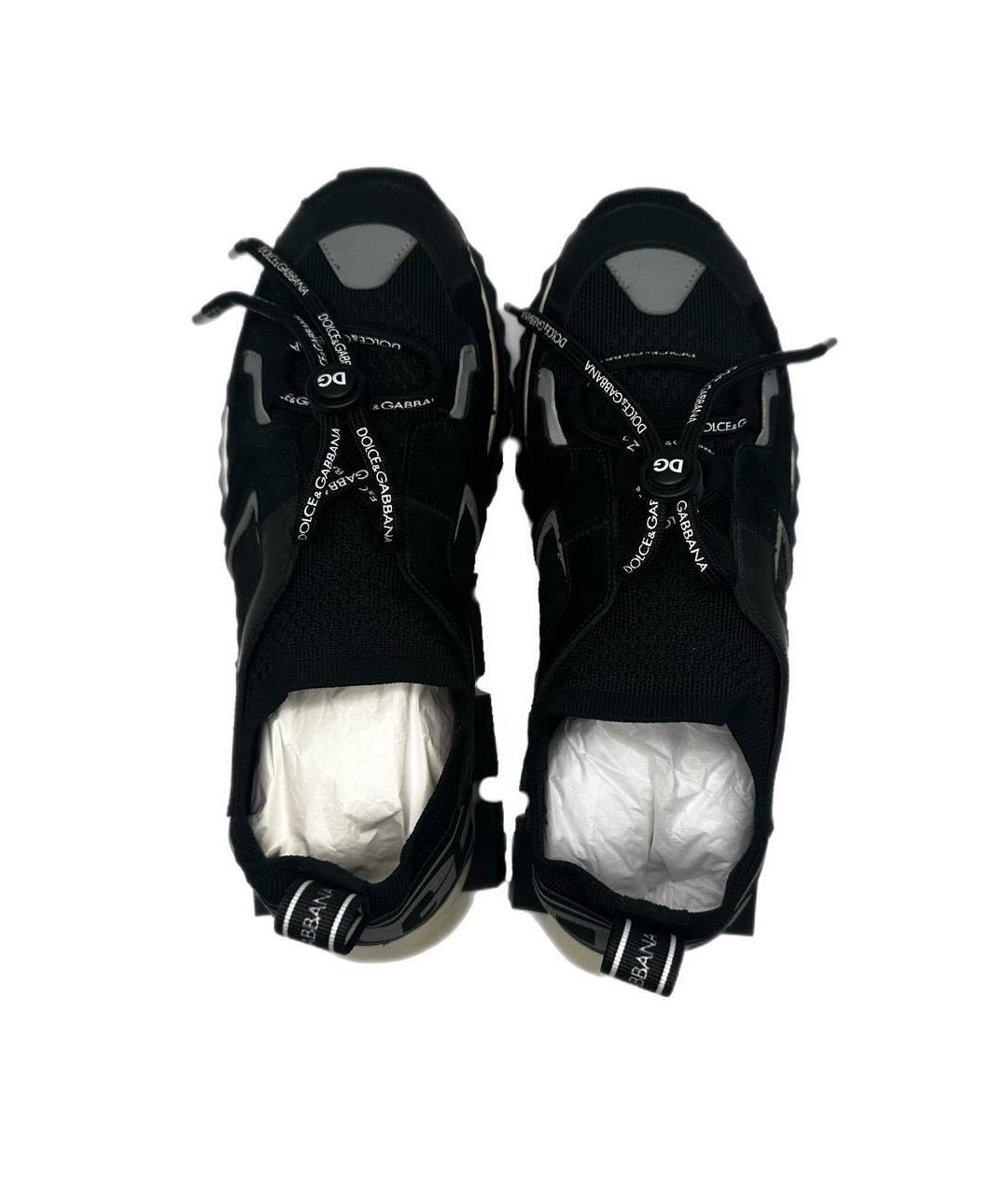 DOLCE&GABBANA Черные низкие кроссовки / кеды, фото 3