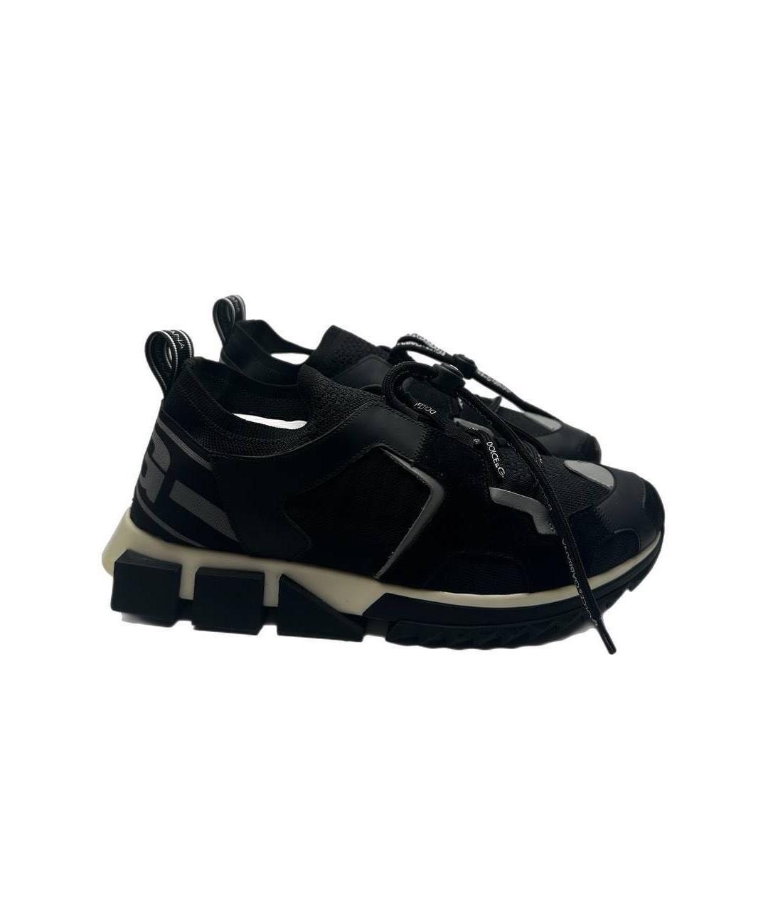 DOLCE&GABBANA Черные низкие кроссовки / кеды, фото 5