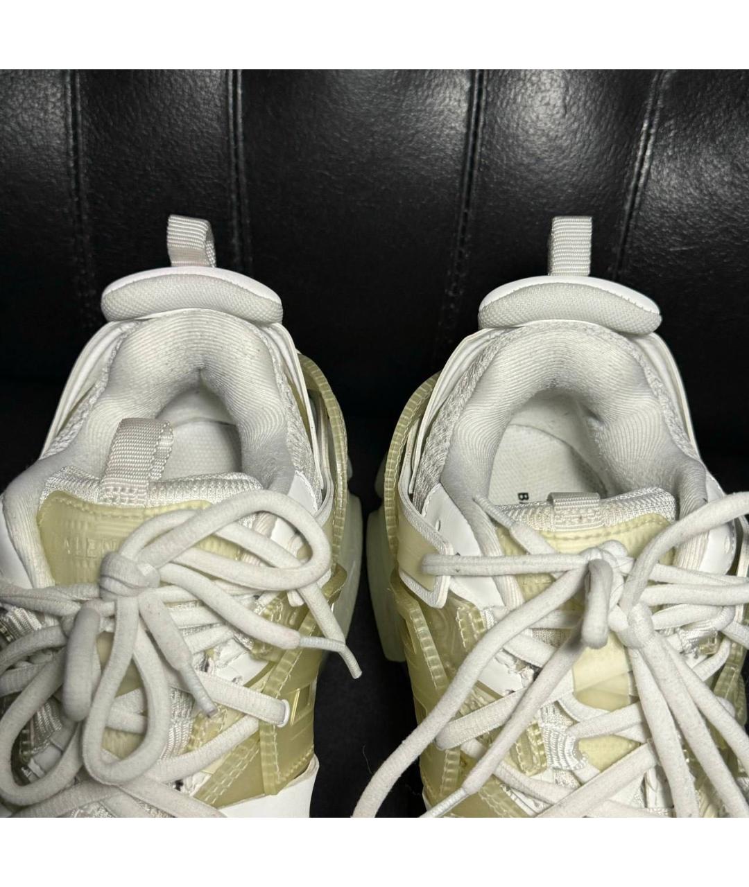 BALENCIAGA Бежевые текстильные низкие кроссовки / кеды, фото 8