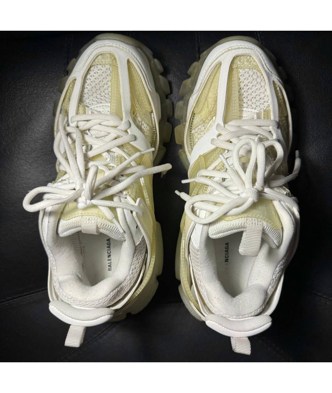 BALENCIAGA Бежевые текстильные низкие кроссовки / кеды, фото 7