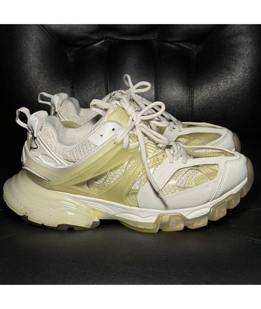 BALENCIAGA Бежевые текстильные низкие кроссовки / кеды, фото 9