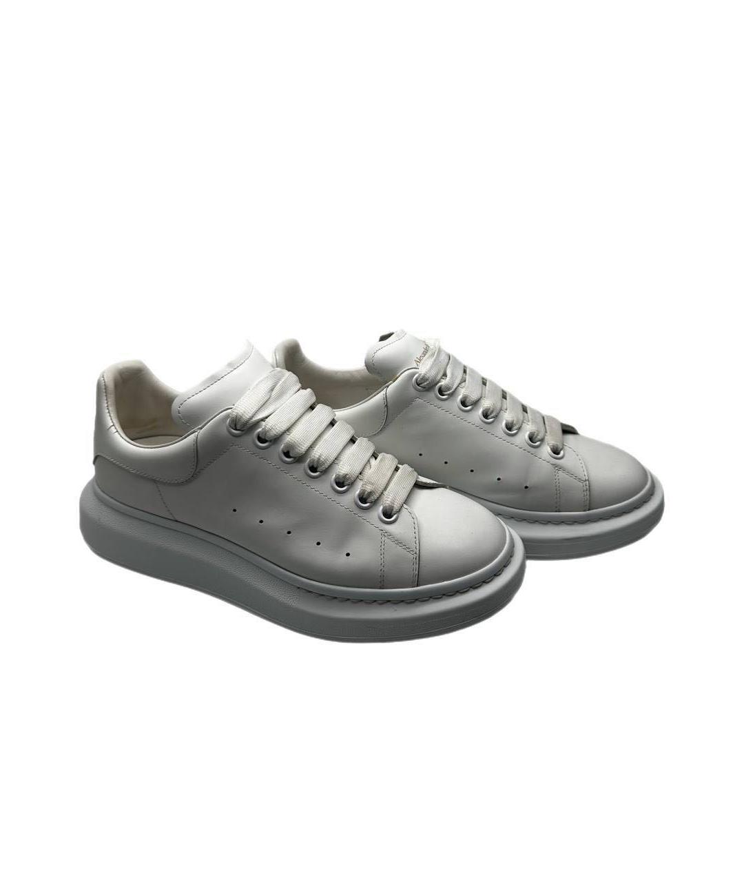 ALEXANDER MCQUEEN Белые кожаные низкие кроссовки / кеды, фото 5