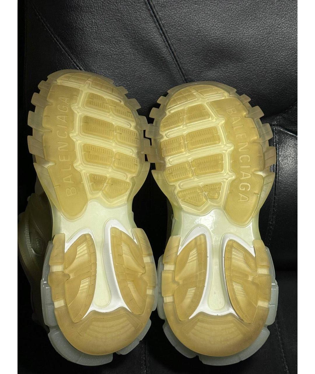 BALENCIAGA Бежевые текстильные низкие кроссовки / кеды, фото 7