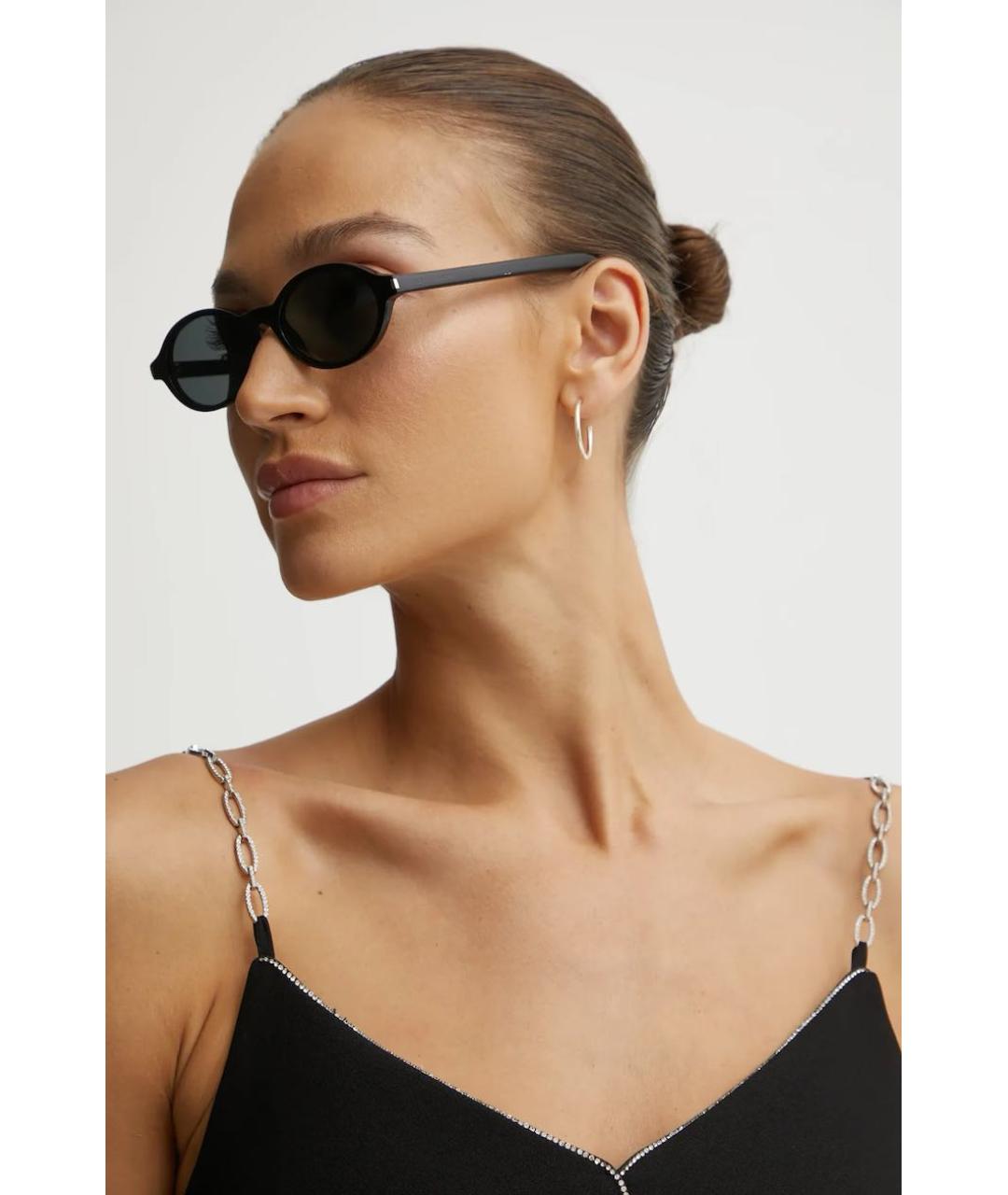 SAINT LAURENT Черные пластиковые солнцезащитные очки, фото 7