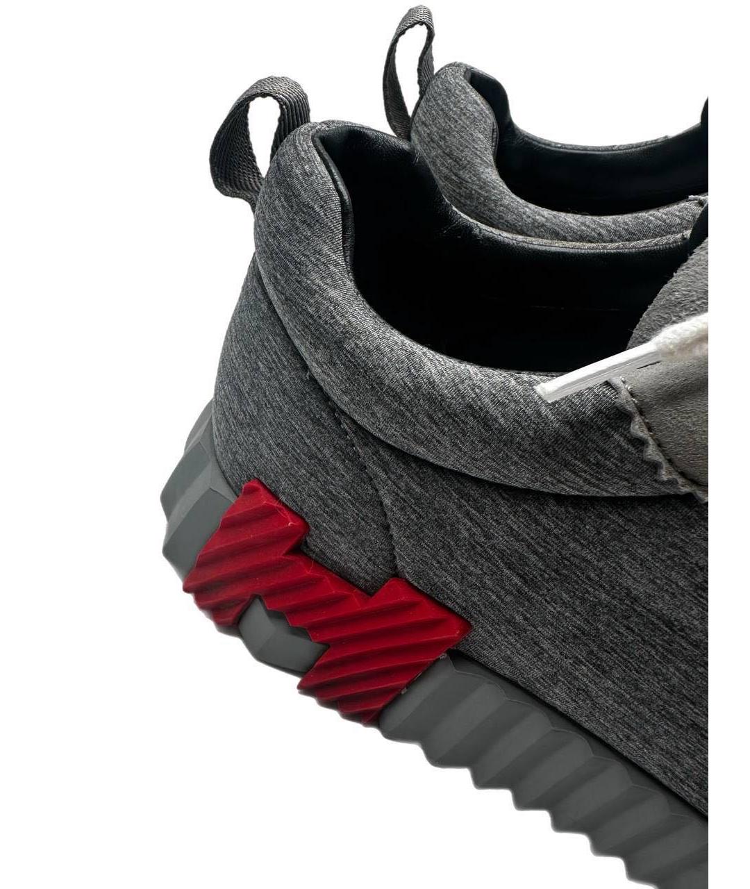 HERMES Серые низкие кроссовки / кеды, фото 6