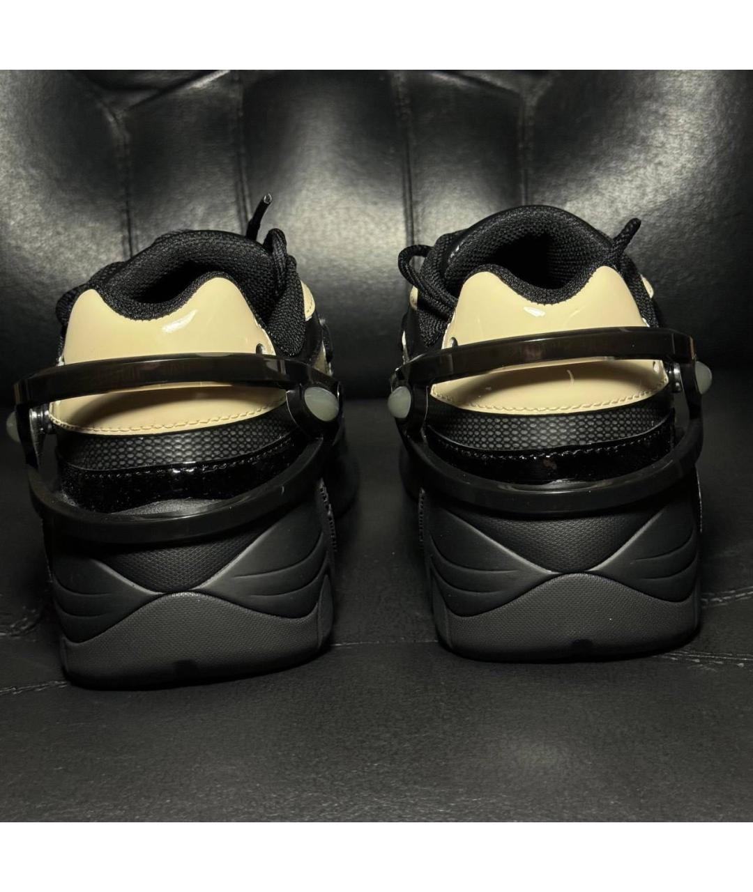 RAF SIMONS Черные текстильные низкие кроссовки / кеды, фото 2