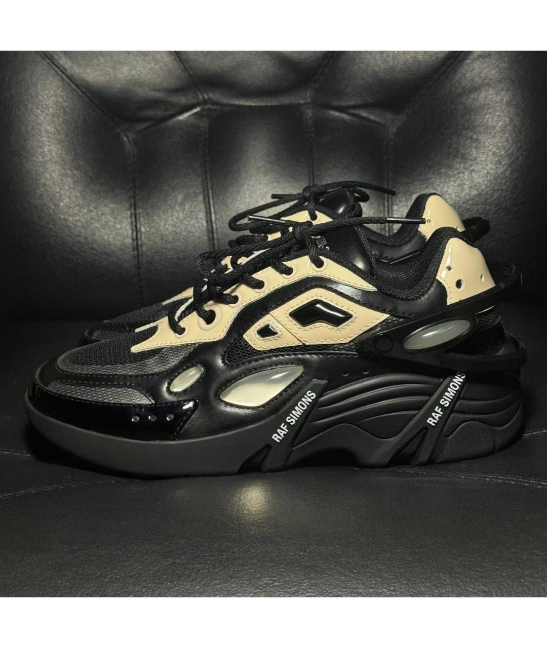 RAF SIMONS Черные текстильные кроссовки, фото 3