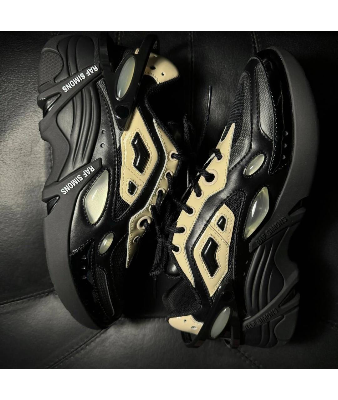 RAF SIMONS Черные текстильные кроссовки, фото 4