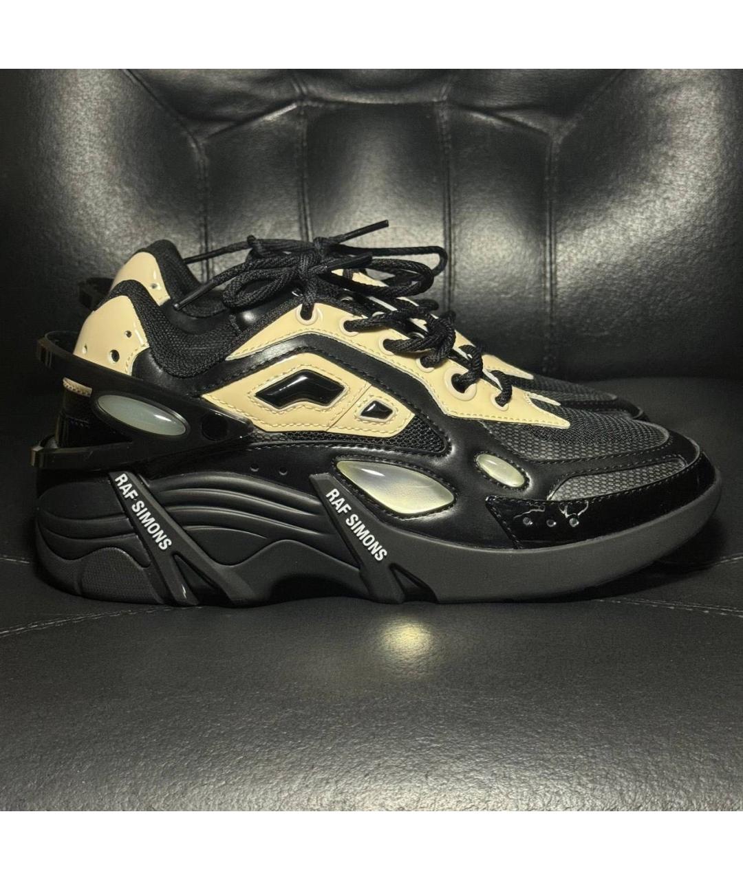 RAF SIMONS Черные текстильные кроссовки, фото 9