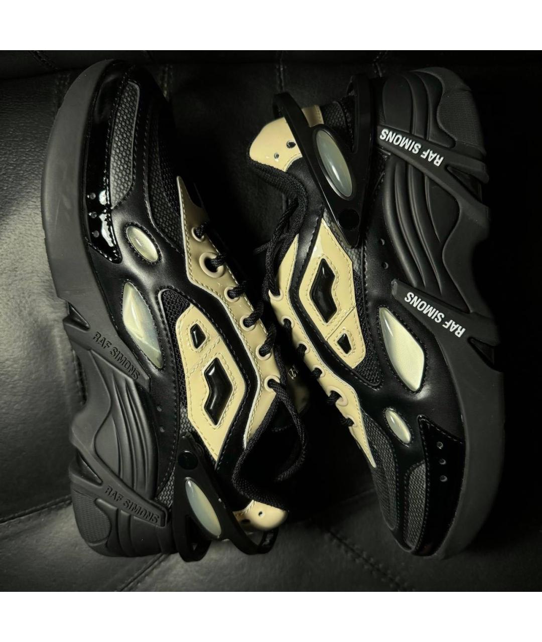 RAF SIMONS Черные текстильные кроссовки, фото 4