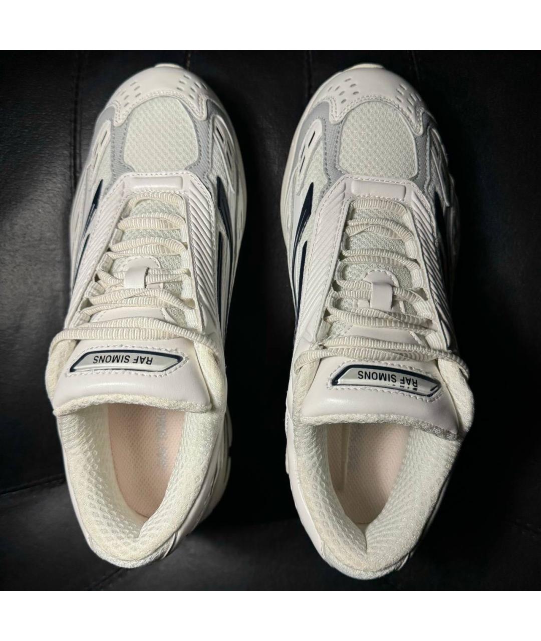 RAF SIMONS Белые текстильные низкие кроссовки / кеды, фото 8