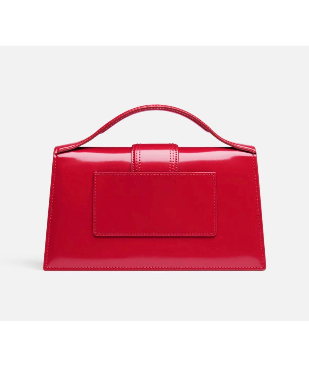 JACQUEMUS Красная сумка с короткими ручками из лакированной кожи, фото 2