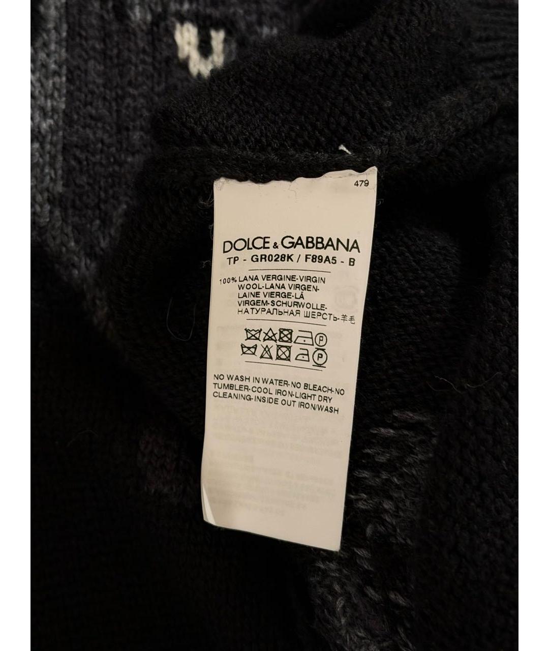 DOLCE&GABBANA Черный шерстяной джемпер / свитер, фото 5