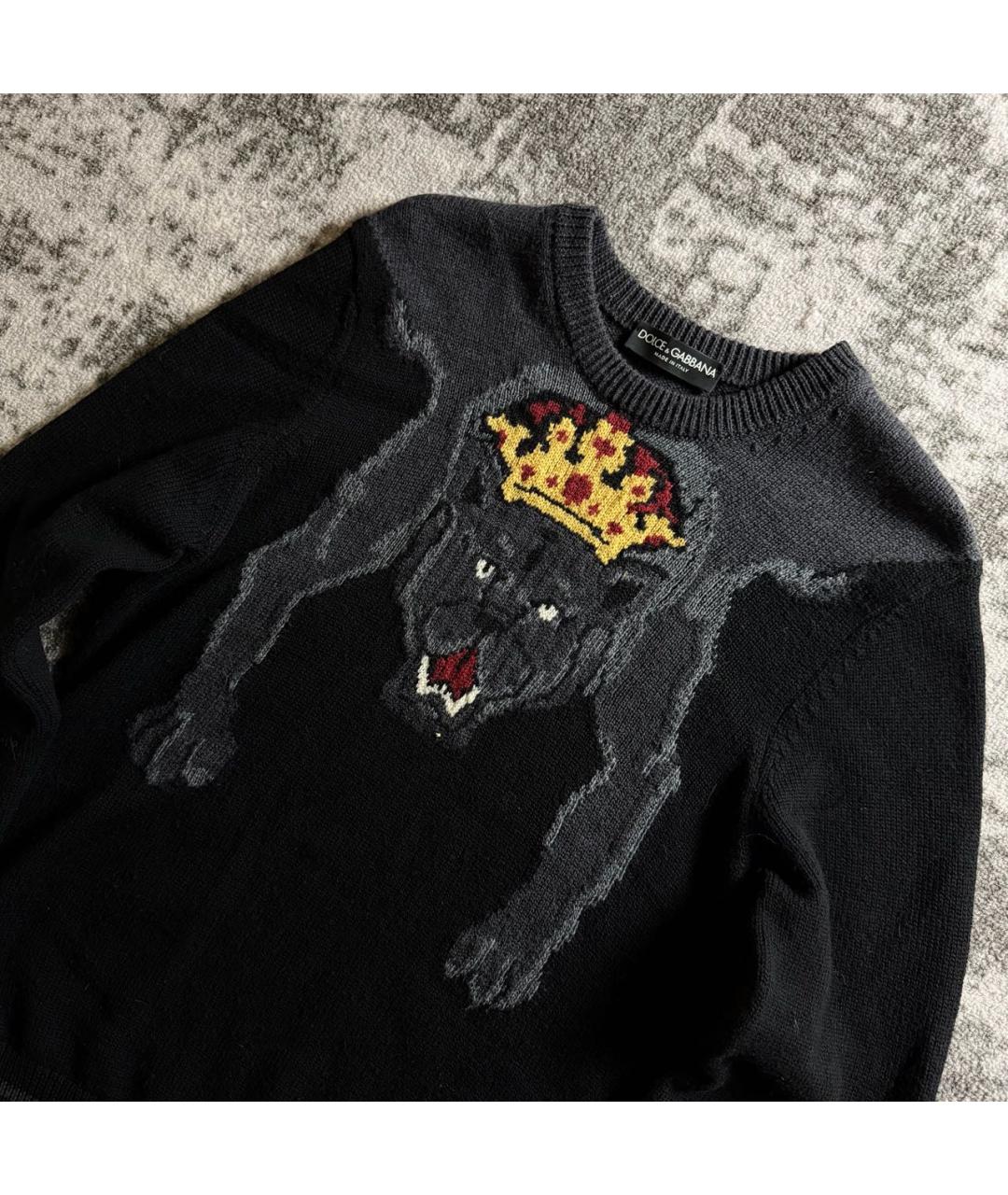 DOLCE&GABBANA Черный шерстяной джемпер / свитер, фото 3