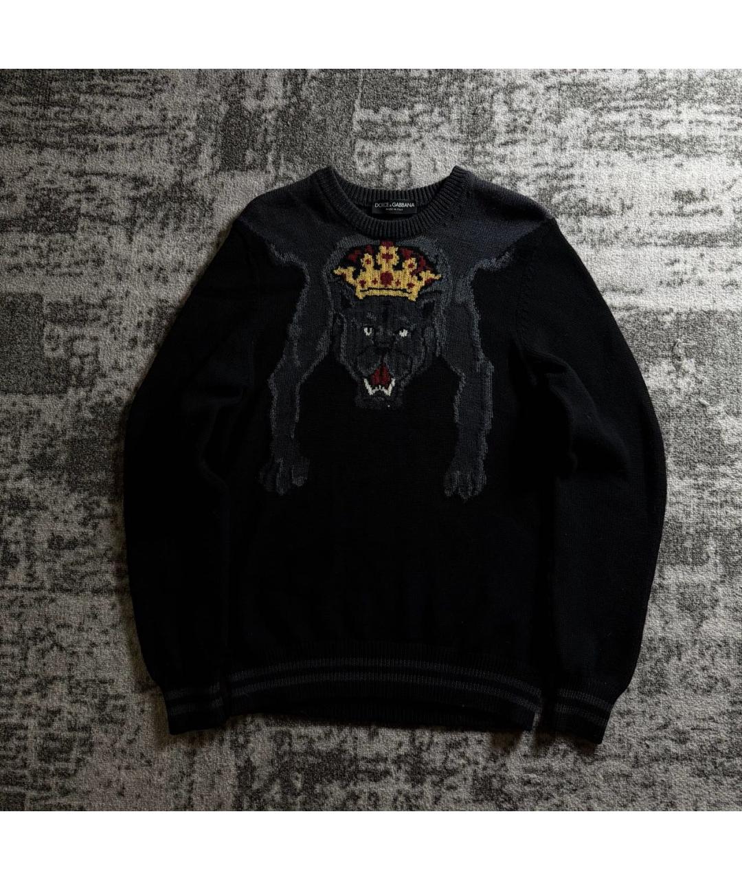 DOLCE&GABBANA Черный шерстяной джемпер / свитер, фото 6