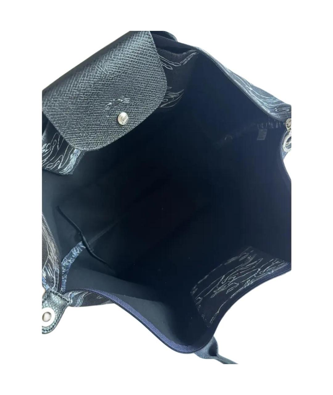 LONGCHAMP Синяя хлопковая дорожная/спортивная сумка, фото 3