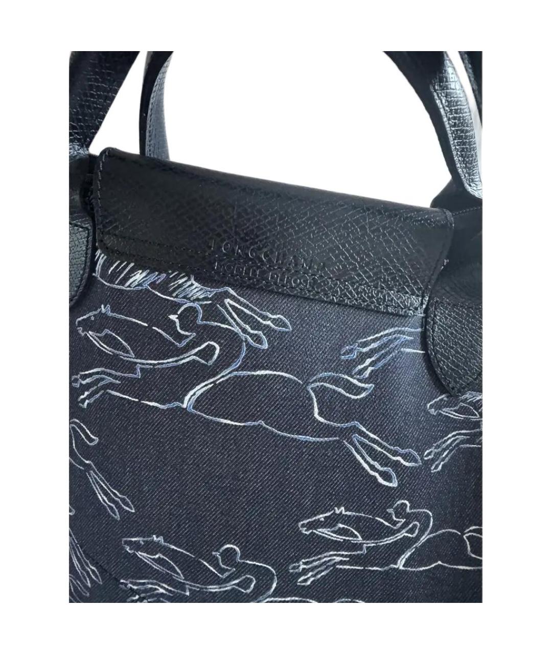 LONGCHAMP Синяя хлопковая дорожная/спортивная сумка, фото 4