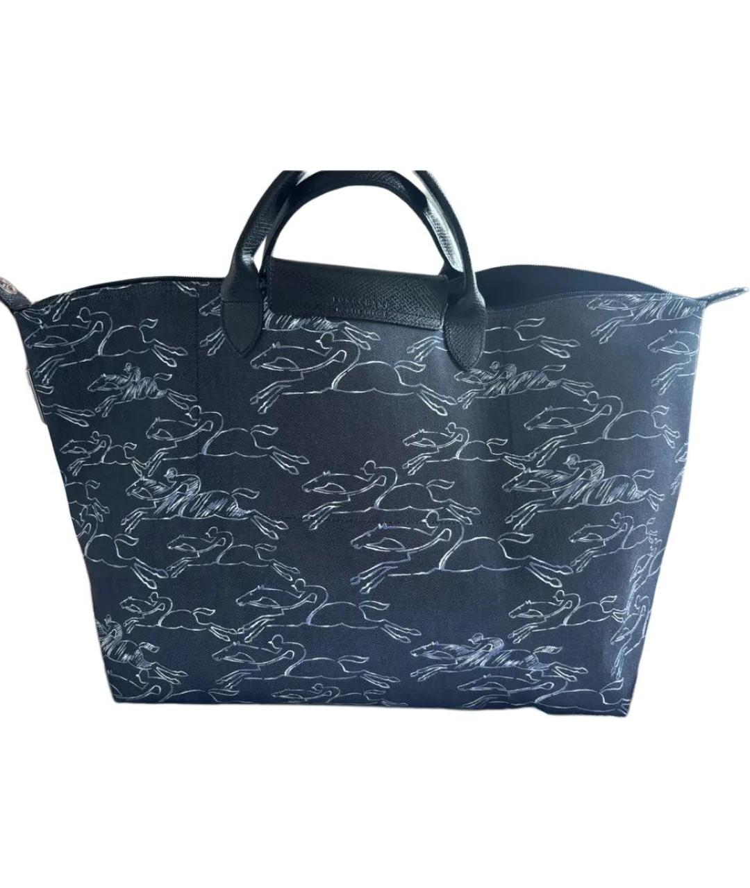 LONGCHAMP Синяя хлопковая дорожная/спортивная сумка, фото 2