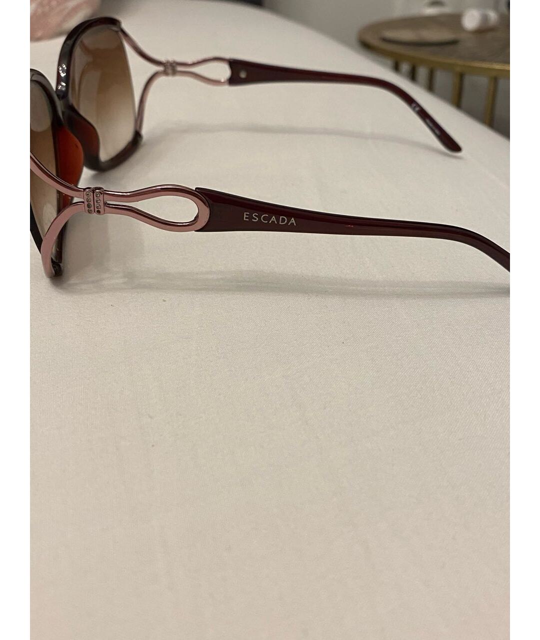 ESCADA Бордовые пластиковые солнцезащитные очки, фото 3