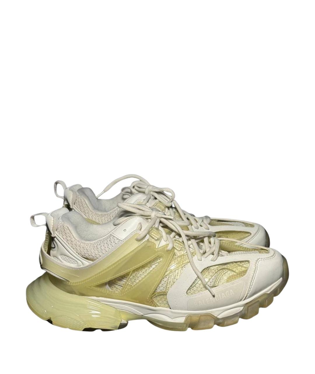 BALENCIAGA Бежевые текстильные низкие кроссовки / кеды, фото 1