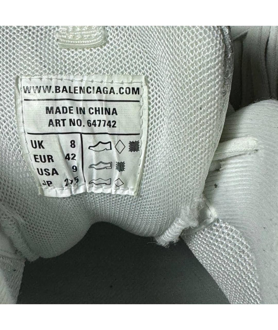 BALENCIAGA Бежевые текстильные низкие кроссовки / кеды, фото 6