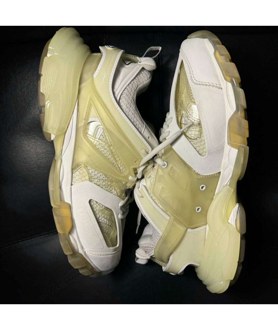 BALENCIAGA Бежевые текстильные низкие кроссовки / кеды, фото 4