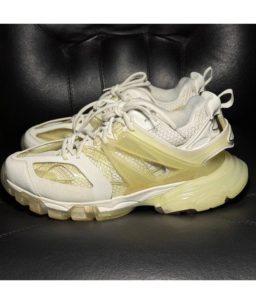 BALENCIAGA Бежевые текстильные низкие кроссовки / кеды, фото 3