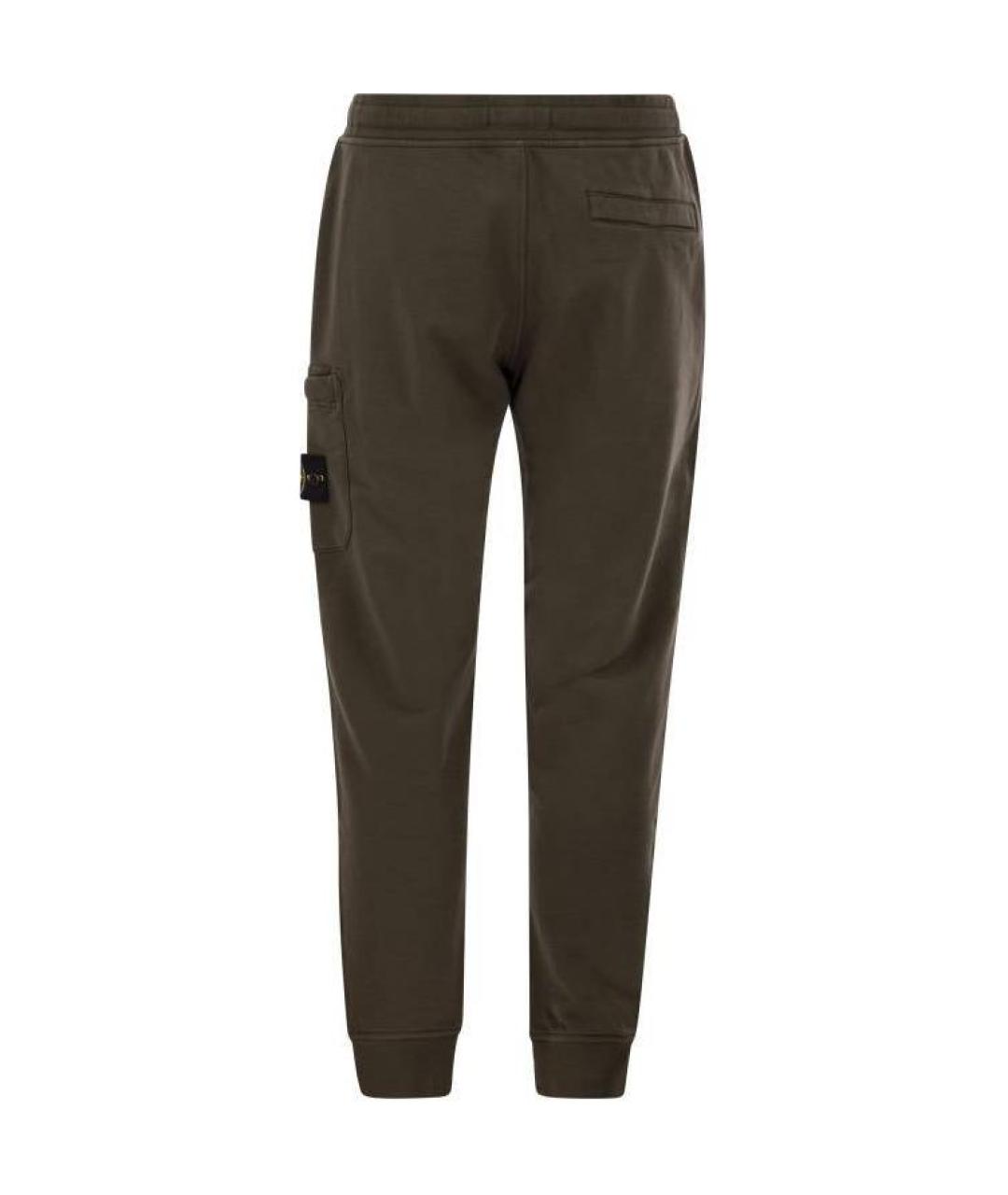 STONE ISLAND Зеленые повседневные брюки, фото 2