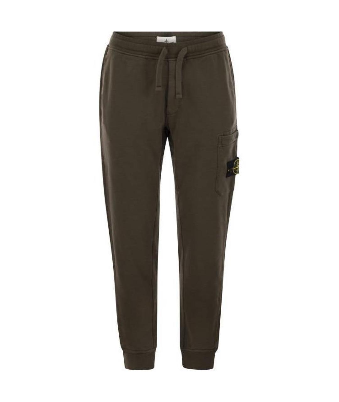 STONE ISLAND Зеленые повседневные брюки, фото 1