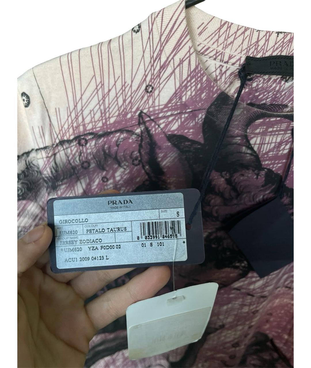 PRADA Мульти хлопковая футболка, фото 8