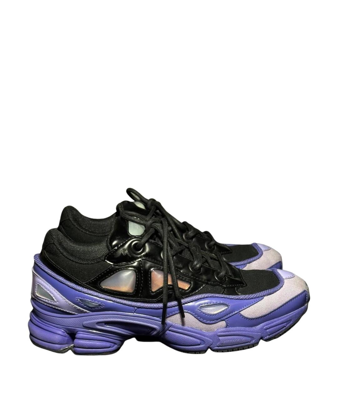 RAF SIMONS Фиолетовые текстильные низкие кроссовки / кеды, фото 1