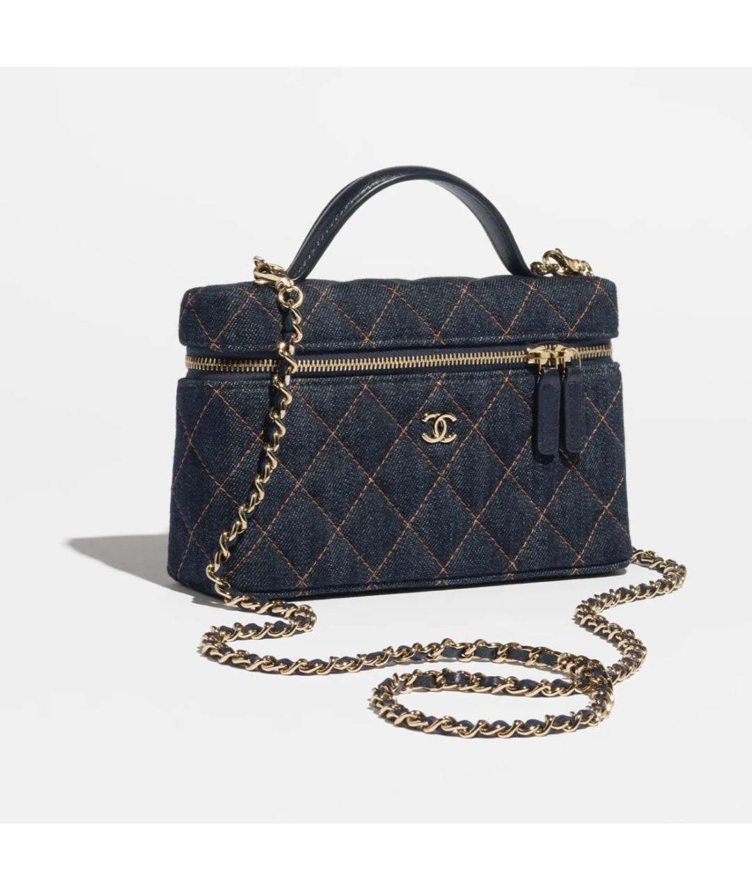 CHANEL Синяя деним сумка через плечо, фото 5