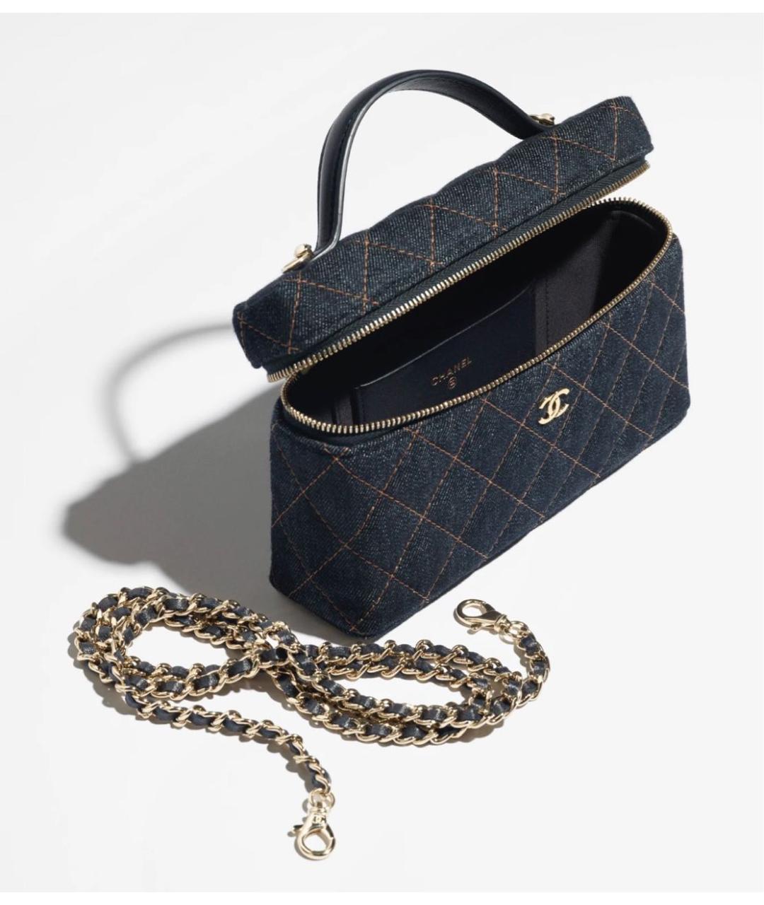 CHANEL Синяя деним сумка через плечо, фото 6
