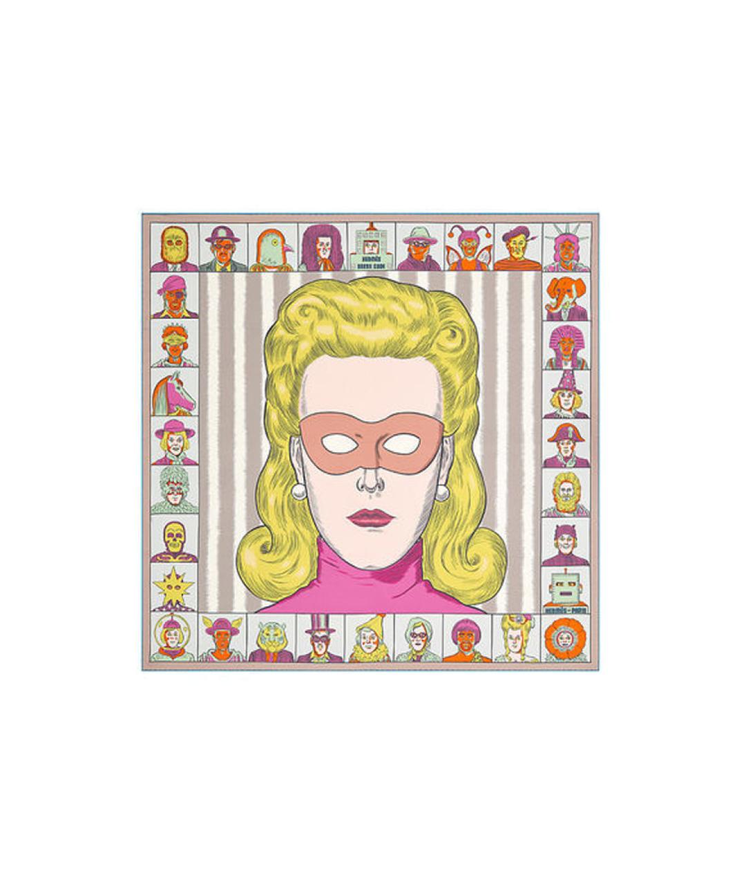 HERMES Оранжевый шелковый шарф, фото 4