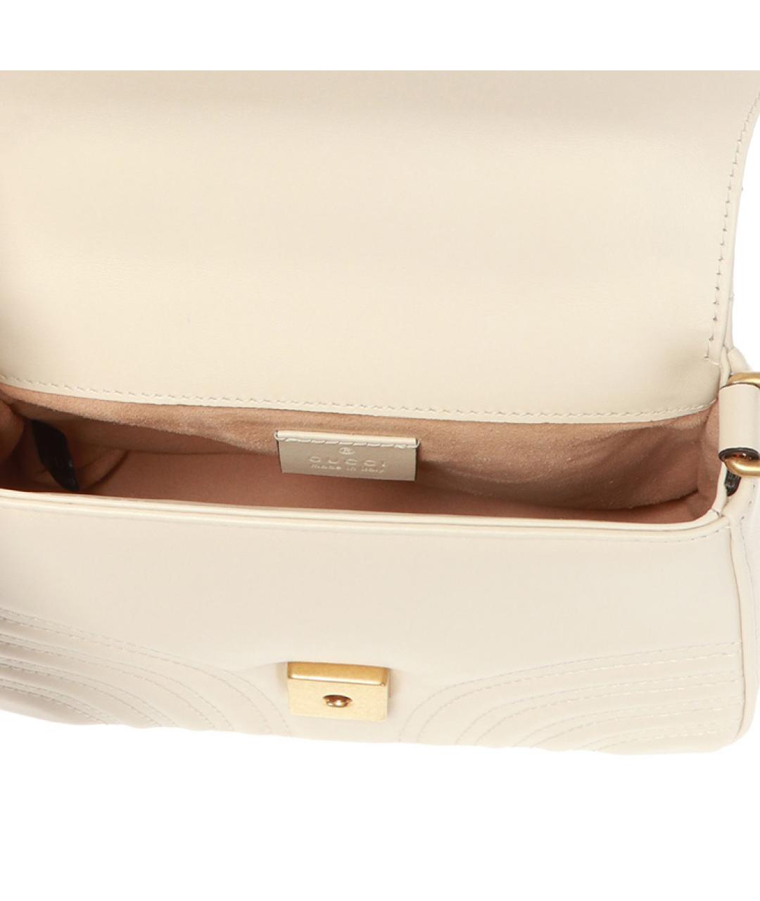 GUCCI Белая кожаная сумка через плечо, фото 4